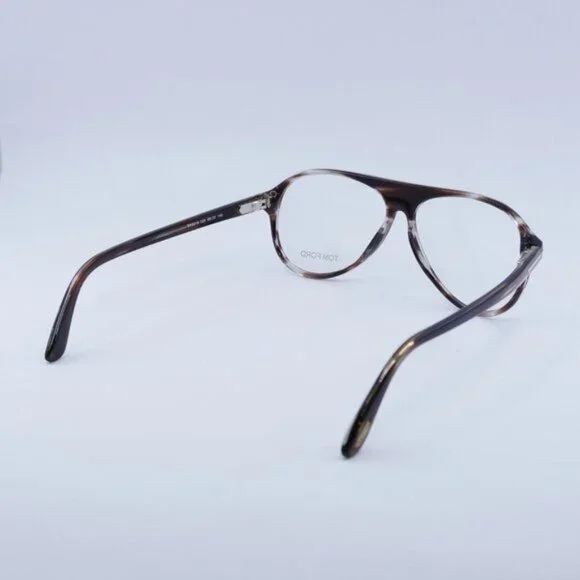Tom Ford FT5319 020 Eyeglasses Dark Havana 56mm Aviator Frame, Blue Light Block
